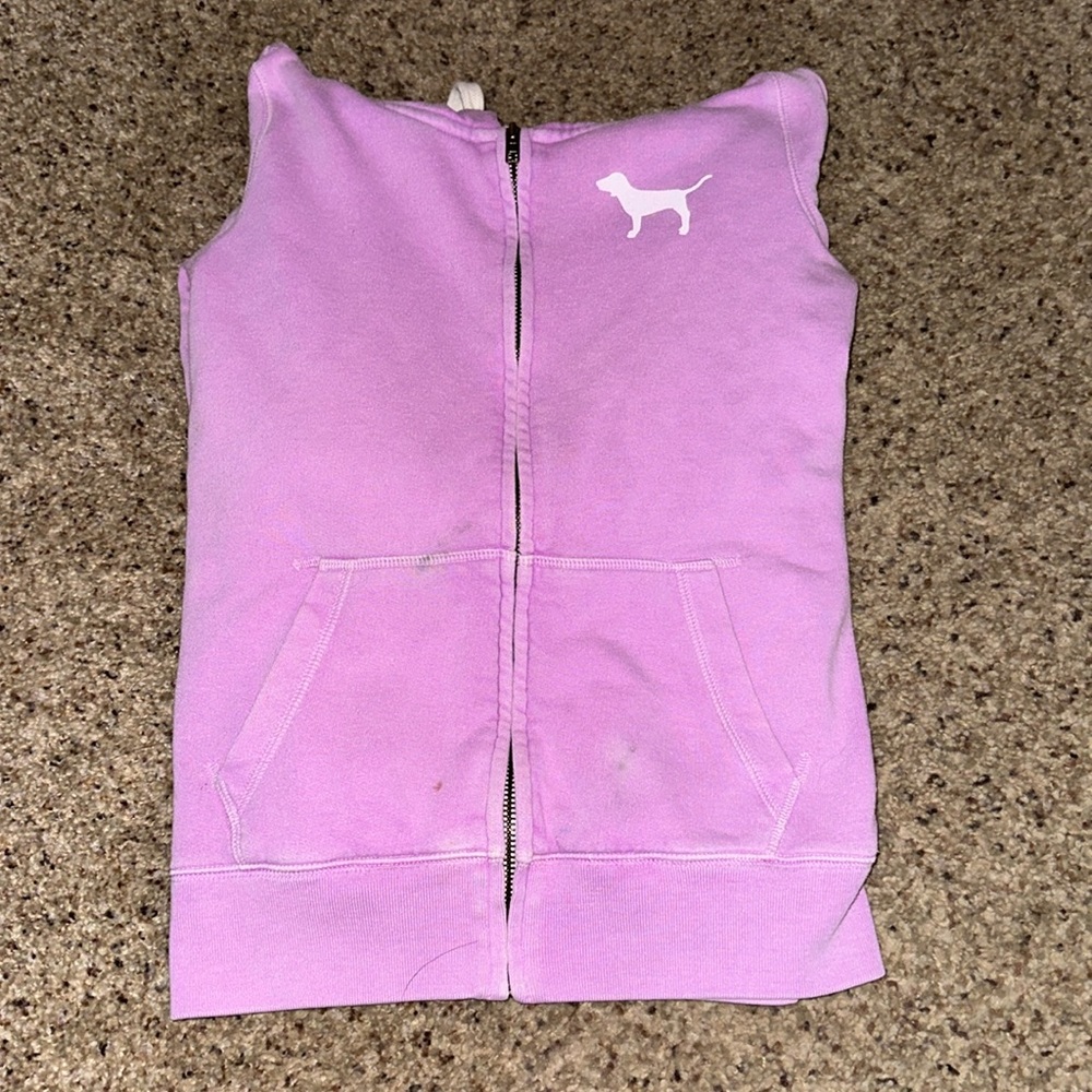 Victoria’s Secret Pink zip up hoodie. Size extra small.